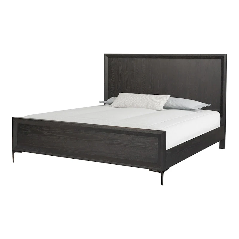 Modern Solid Wood Panel Bed