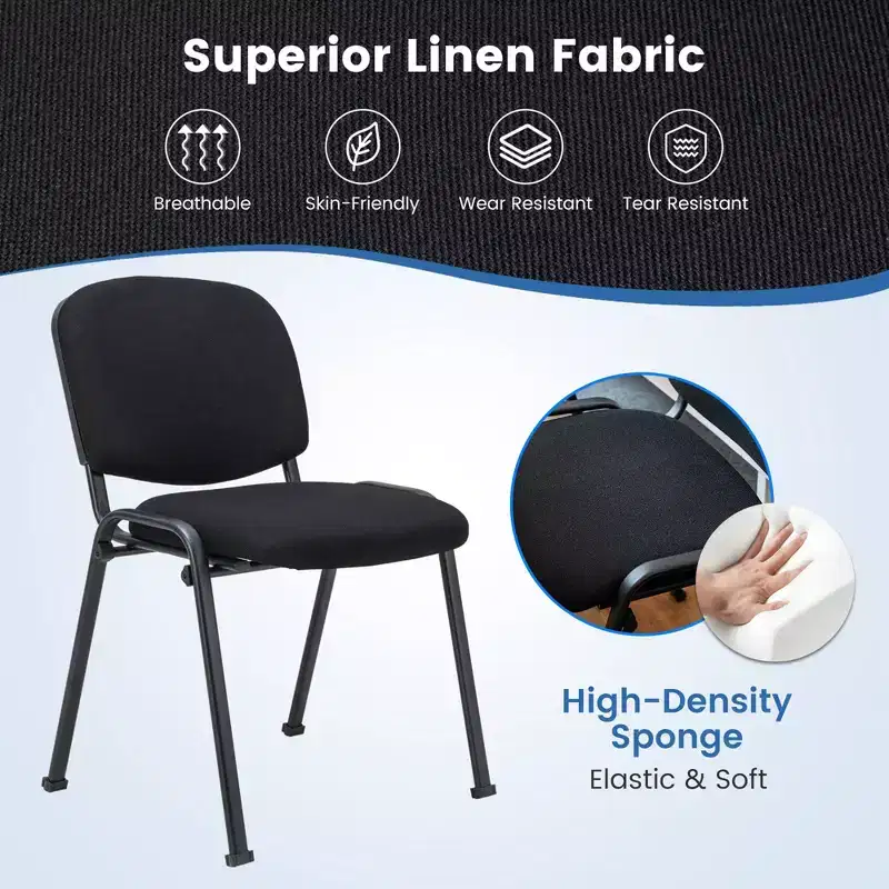 Costway Set of 5 Conference Chair Elegant Design Office Guest Reception