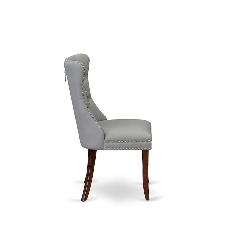 Dining Table and Chair Set — Includes a rectangular solid wood dining table and upholstered dining chairs, Mahogany Finish (Optional Components)