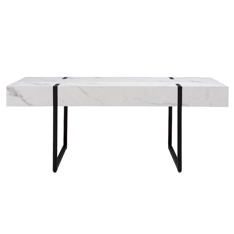 SEI Furniture Kiernan Modern Faux Marble Coffee Table