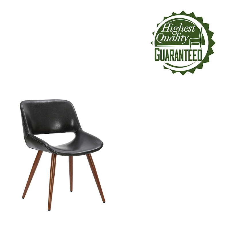 Carson Carrington Langa Faux Leather Mid-Century Dining Chair with Metal Legs