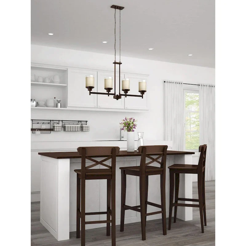 Progress Lighting Alexa 4-light Linear Chandelier - N/A