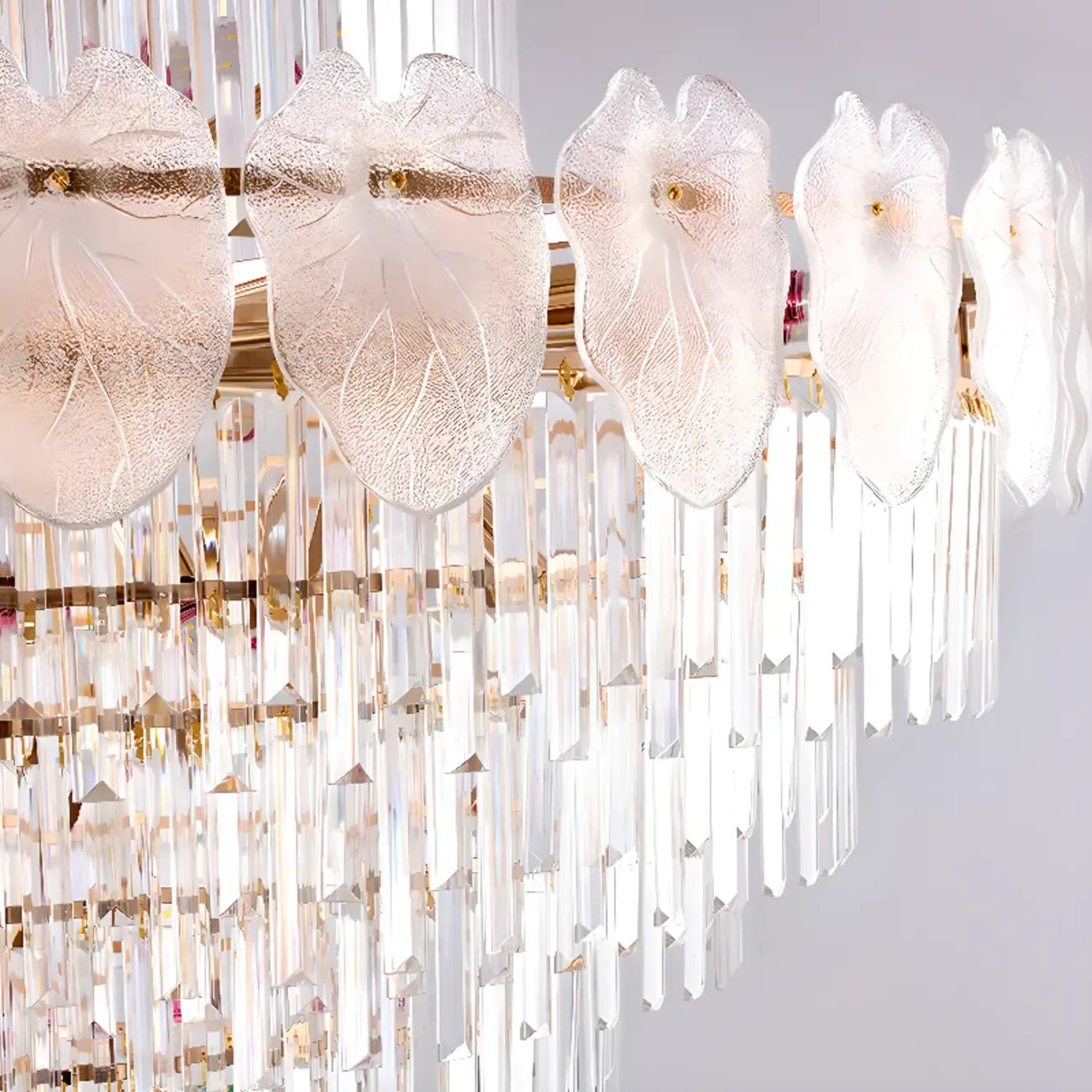 Luxury Crystal Round Chandelier with Elegant Tiered Design