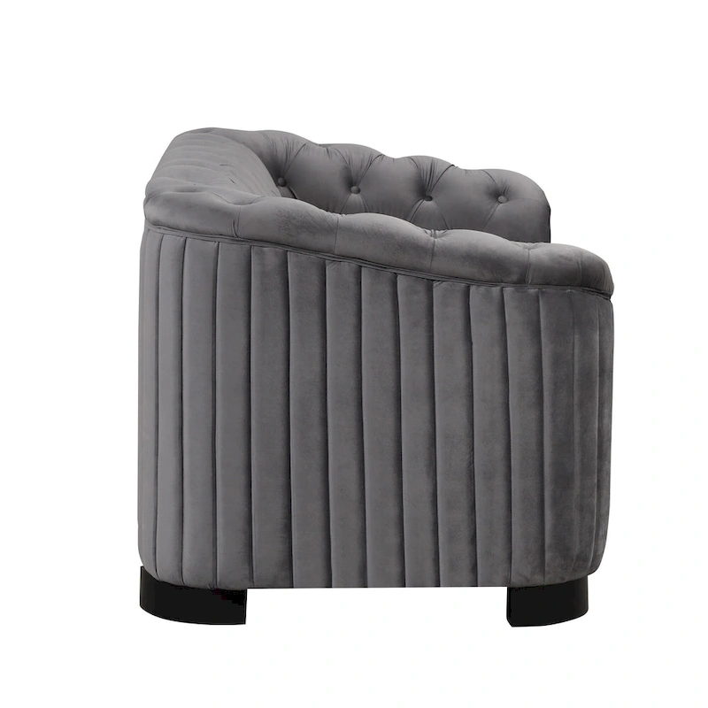 64.3 Velvet Upholstered Loveseat Sofa,Modern Loveseat Sofa with Thick Removable Seat Cushion,2-Person Loveseat Sofa Couch