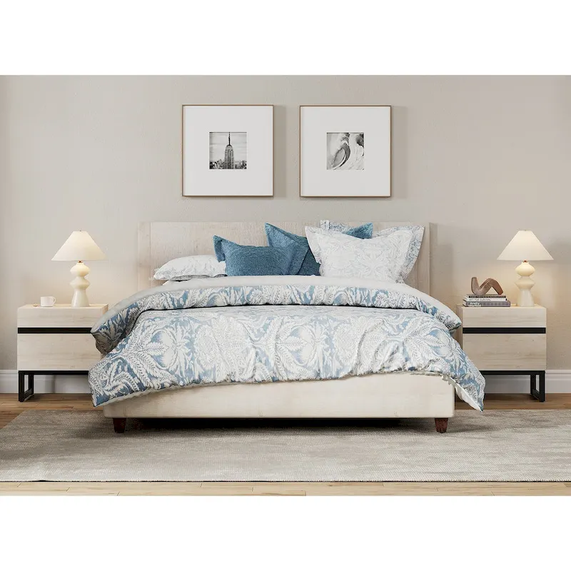 WAMPAT 3 Piece Dresser and Nightstand Sets