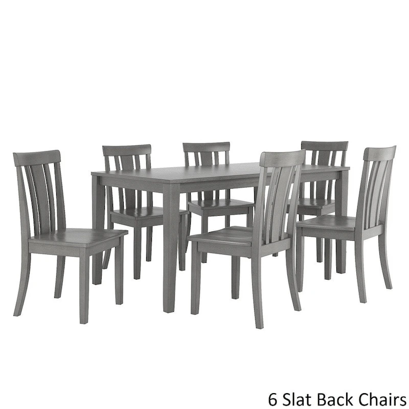 Wilmington II 60-Inch Rectangular Antique Grey Dining Set by iNSPIRE Q Classic