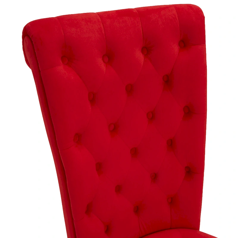 AVAWING Set of 2 Throne Royal Chair Thick Padding and Rubberwood Legs