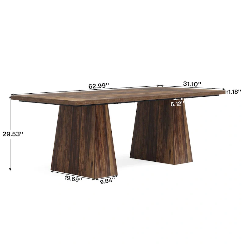 63 Inches  Executive Office Desk Large Computer Conference Table