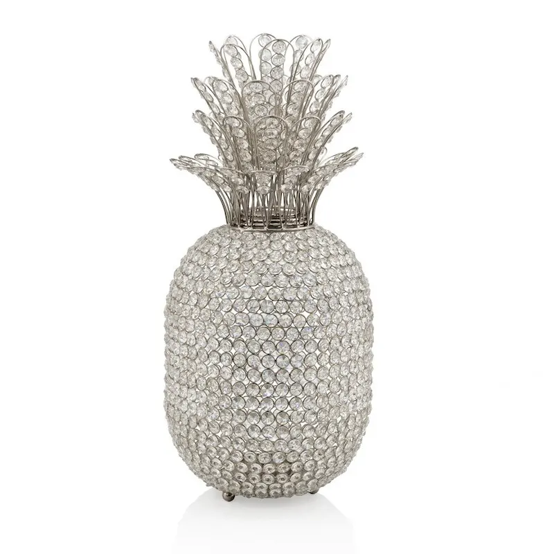 23  Glam Bling Faux Crystal and Silver Pineapple