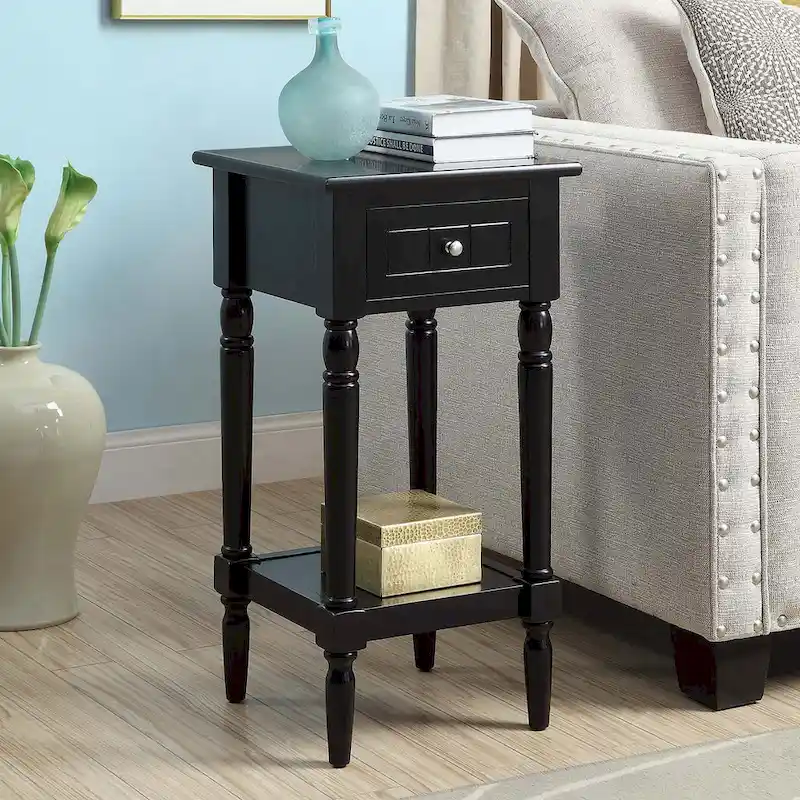 Convenience Concepts French Country Khloe 1 Drawer Accent Table with Shelf