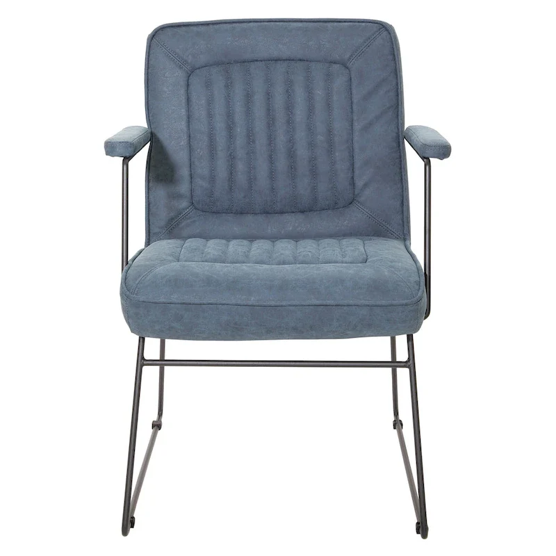 Teigen Faux Leather Chair with Sled Base