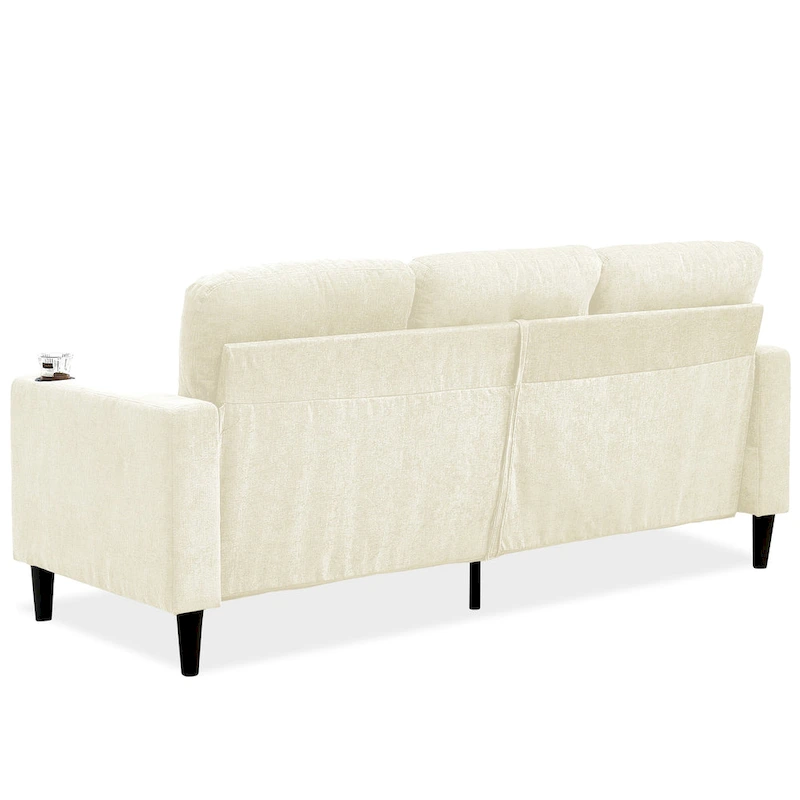 Modern Design Chenille 3 Seat L-Shape Sectional Sofa