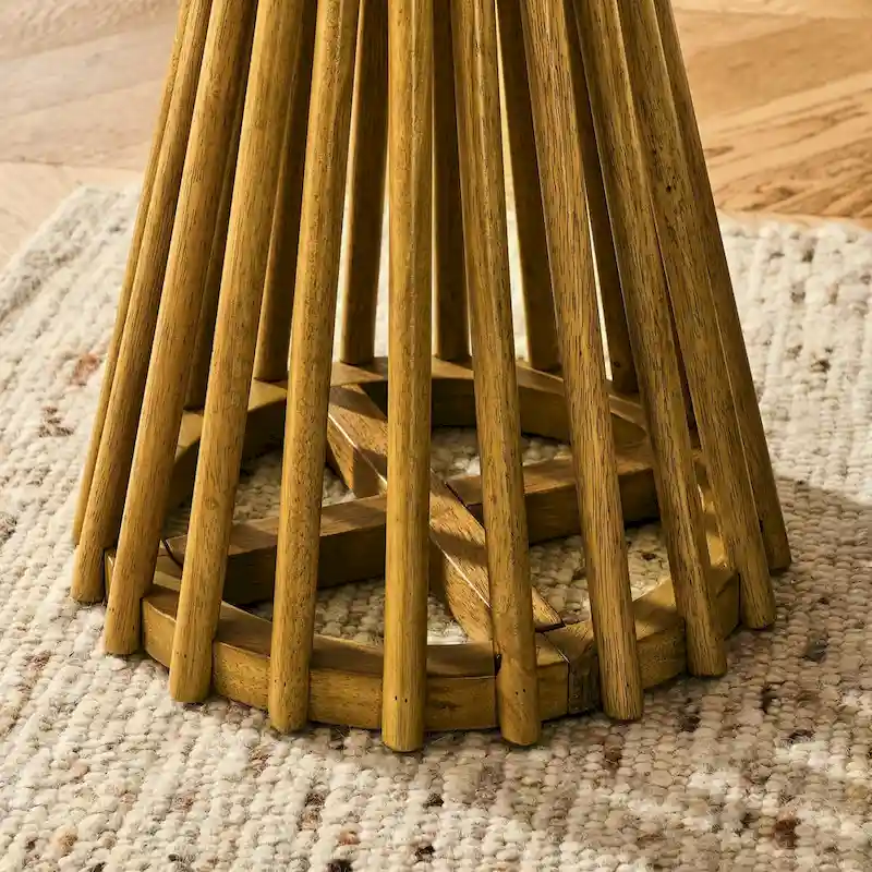 Modern Solid Wood Round Coffee Table