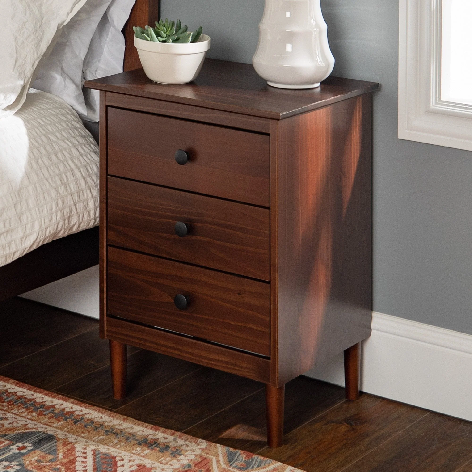 Spencer Solid Transitional Wood Nightstand