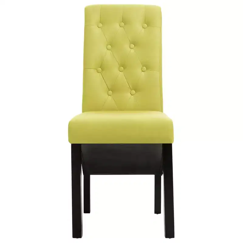 CLIHOME Modern style dining chair, solid wood leg soft cushion fabric kitchen chair(Set of 2)