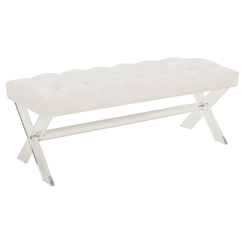 Acrylic Bench - 48 In W x 18 In D x 18 In H - 48Wx18Dx18H