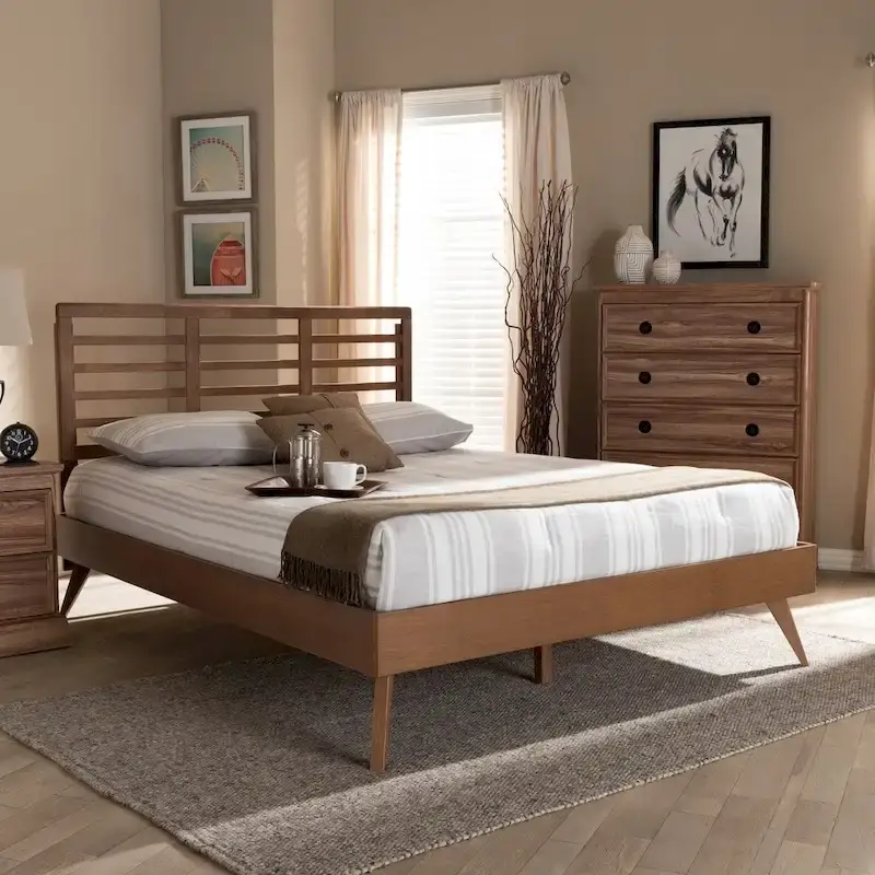 Carson Carrington Hjulsta Mid-century Modern Wood Platform Bed
