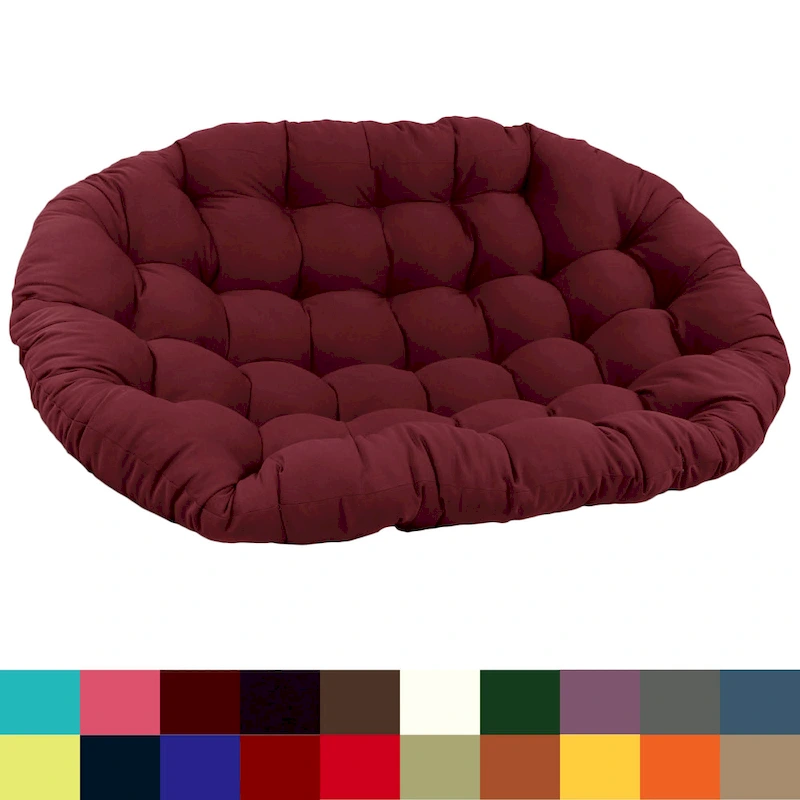 65-inch by 48-inch Solid Twill Double Papasan Cushion (Cushion Only)