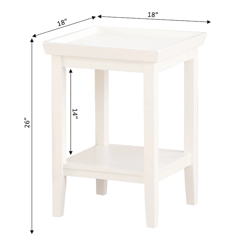 Convenience Concepts Ledgewood End Table with Shelf