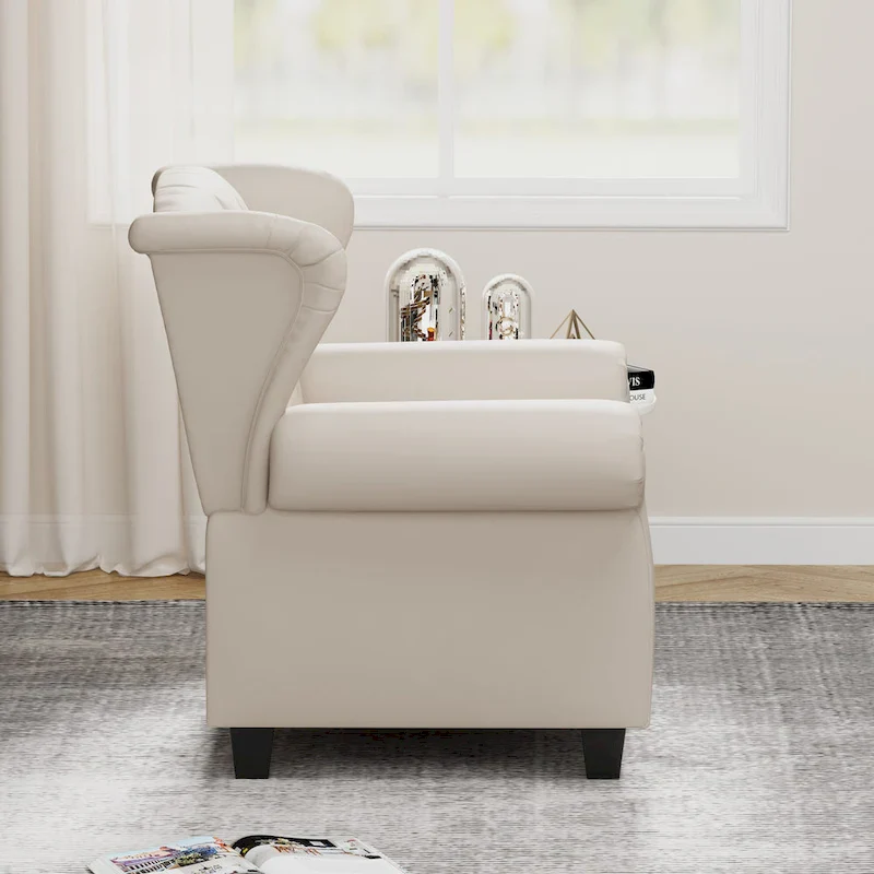 Modern Tufted Push Back Armchair