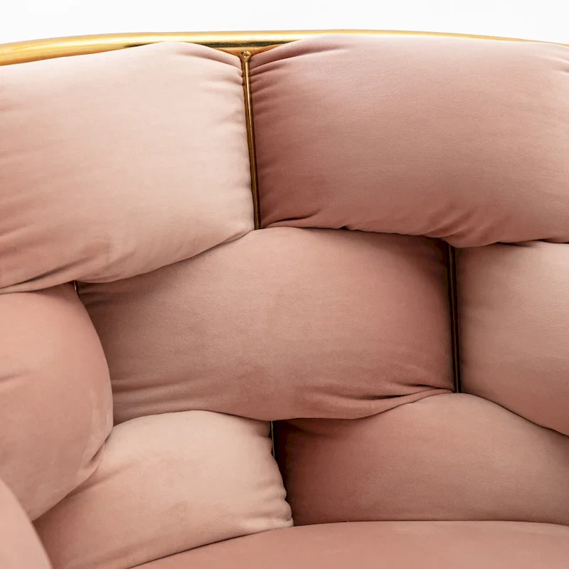 Luxury modern velvet armchair bedroom vanity stool.