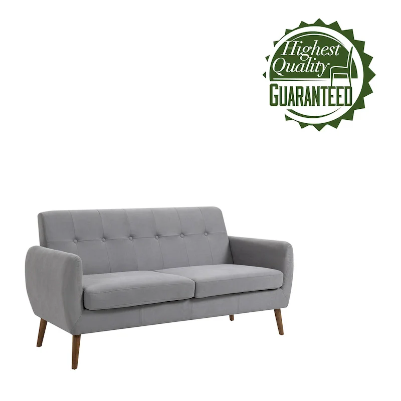 Two-Seater Sofa (Small), Fabric, Rubberwood