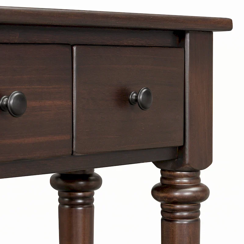 Entryway Table with 4 Drawers(Espresso)