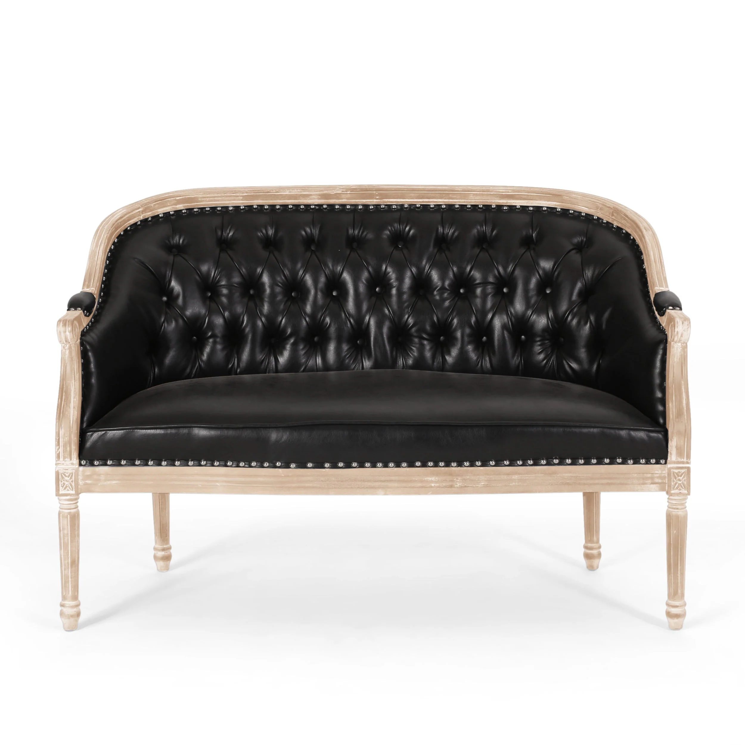 French Country Tufted Loveseat