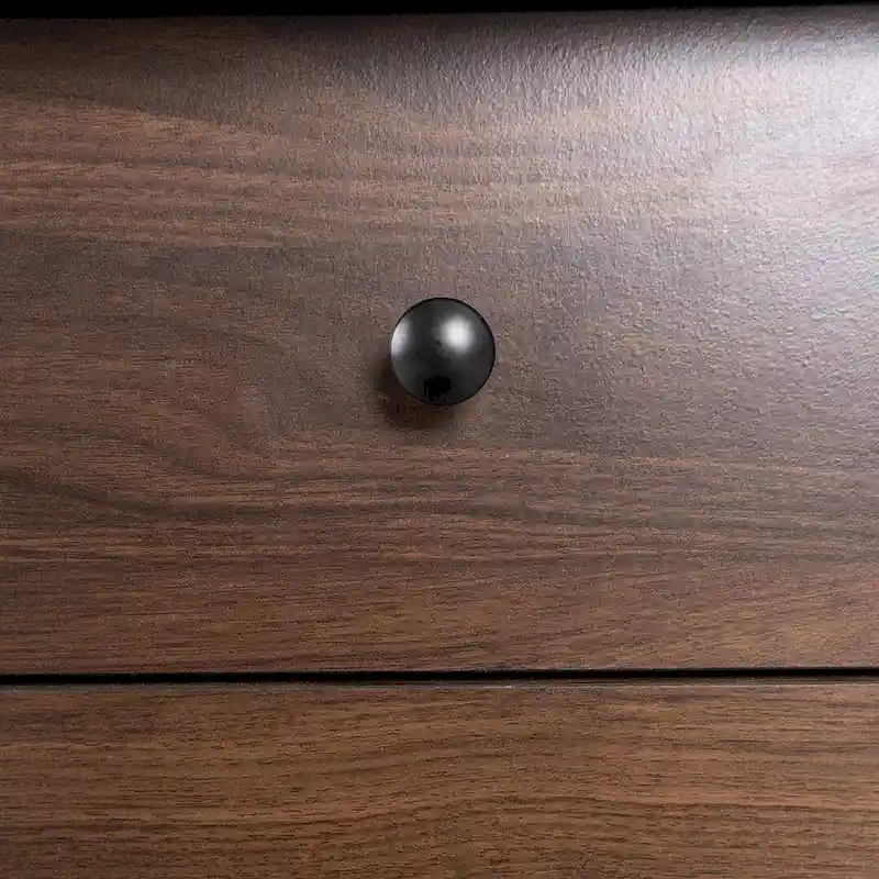 63 Inch Mid Century Modern TV Cabinet Dark Brown Black