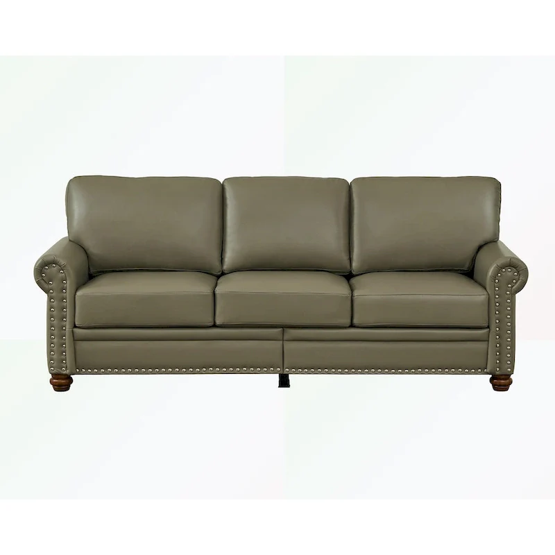 3 Seat Sofa with Rubber wood Legs and Nails finish