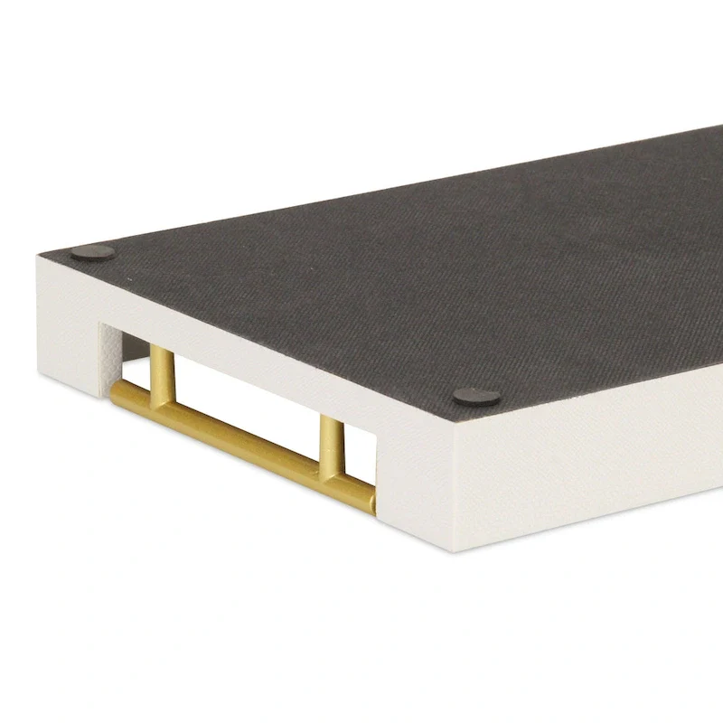 Lusan Faux Shagreen Tray with Handles