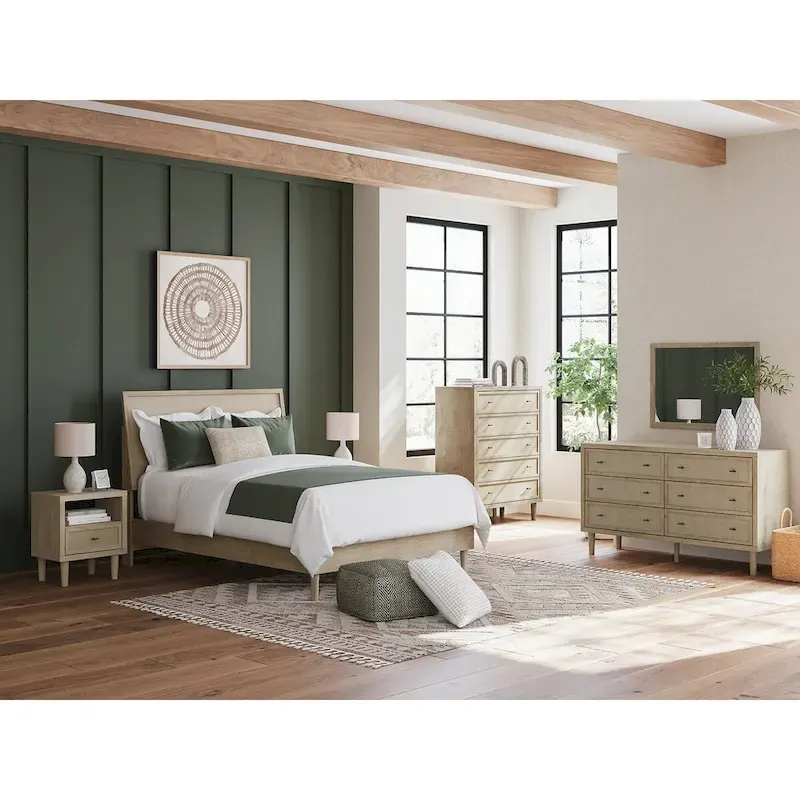 Signature Design by Ashley Cielden Brown Panel Headboard with 2 Nightstands
