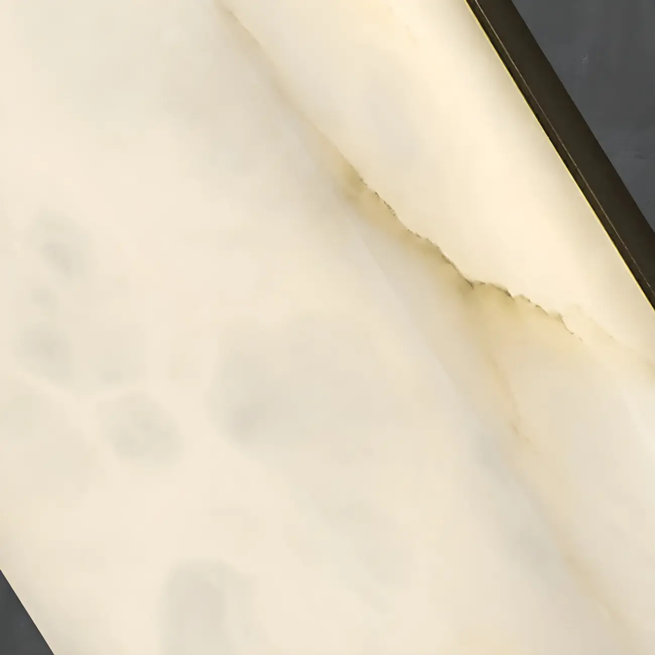 Modern Rectangle Stone Shade Metal LED Wall Sconce