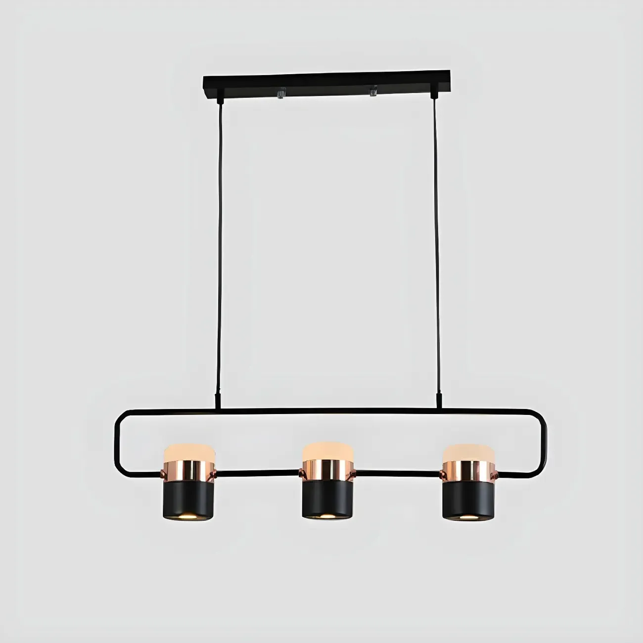 Kitchen Modern Black Cylinder Pendant Light