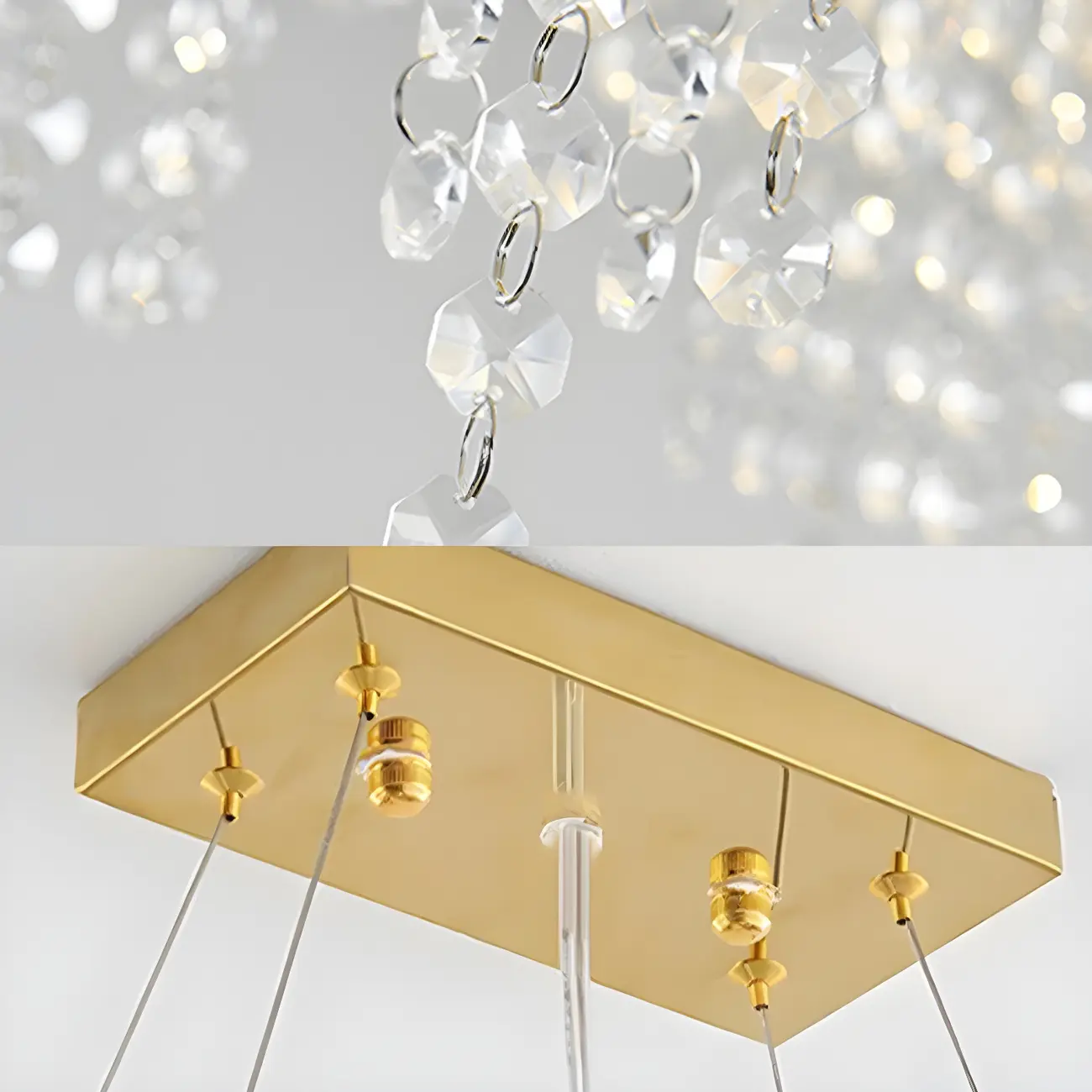 Kitchen Luxury Modern Gold Crystal Pendant Light