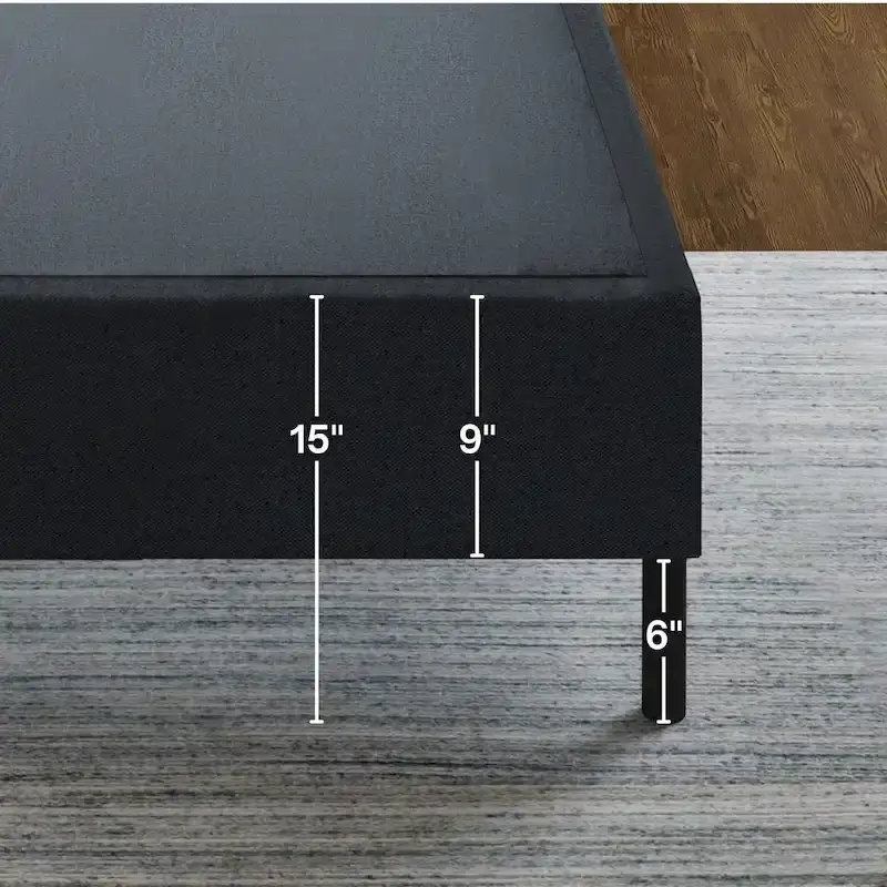 Omni 2-in-1 Metal Box Spring Foundation & Bed Frame, Headboard Brackets & Legs Included