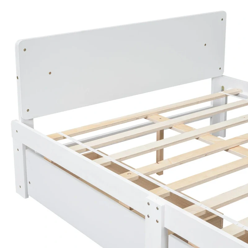 Full Bed with Footboard Bench,2 drawers