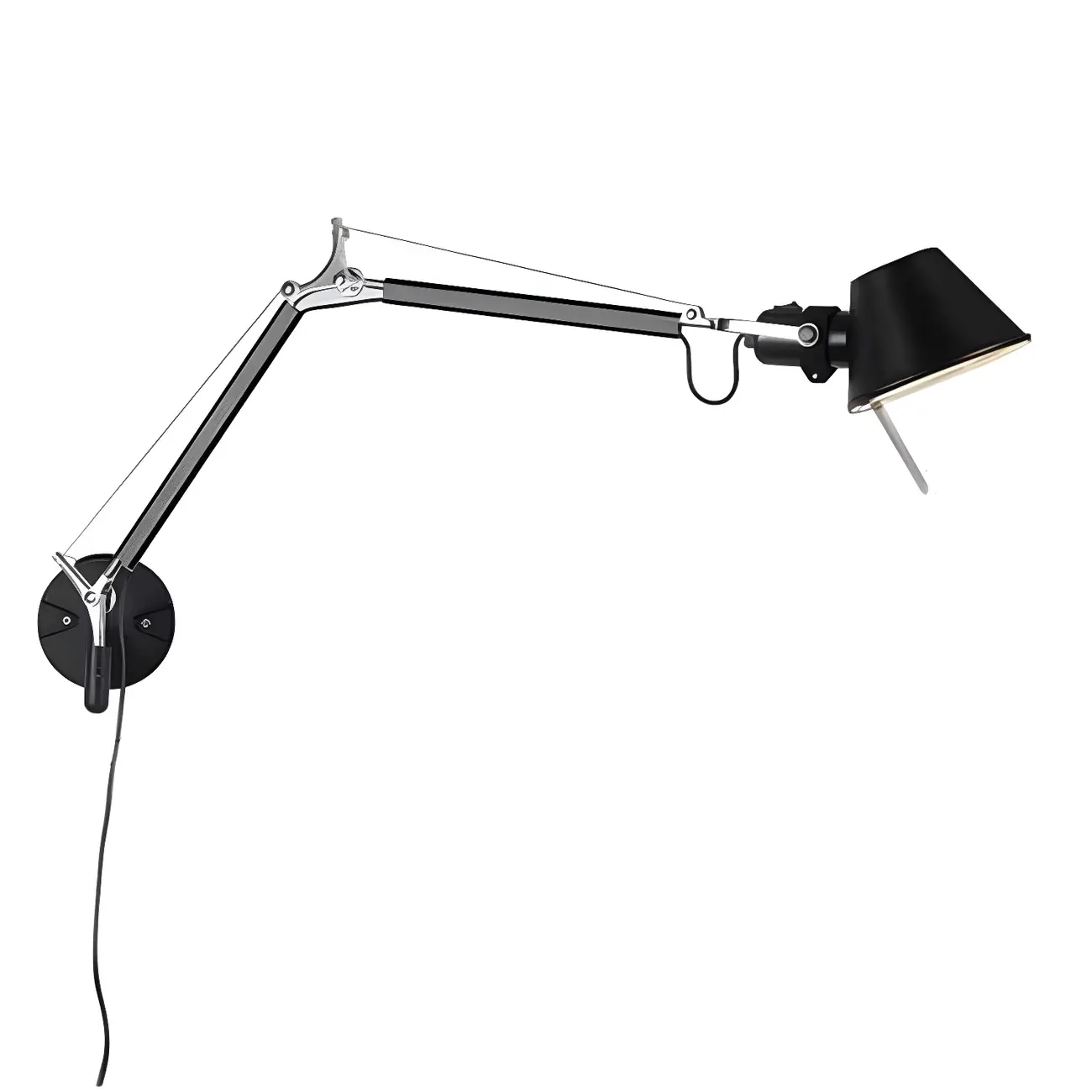Industrial Aluminum Shade Swing Arm Wall Light