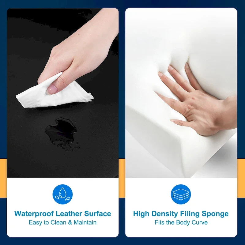 Nell Black 2-Point Massage Recliner Faux Leather Chair by Furniture of America