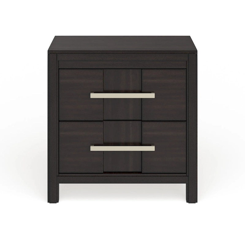 Tass Transitional Solid Wood 2-Drawer Nightstand by Furniture of America
