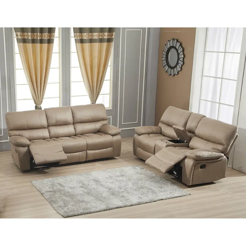 Betsy Furniture 2 Piece Microfiber Reclining Living Room Set, Sofa and Loveseat