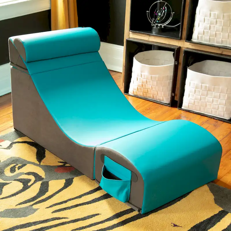 Jaxx Flexx V-Tex Convertible 3 in 1 Gamer Chair, Table, & Ottoman w/ Adjustable Headrest - Vinyl