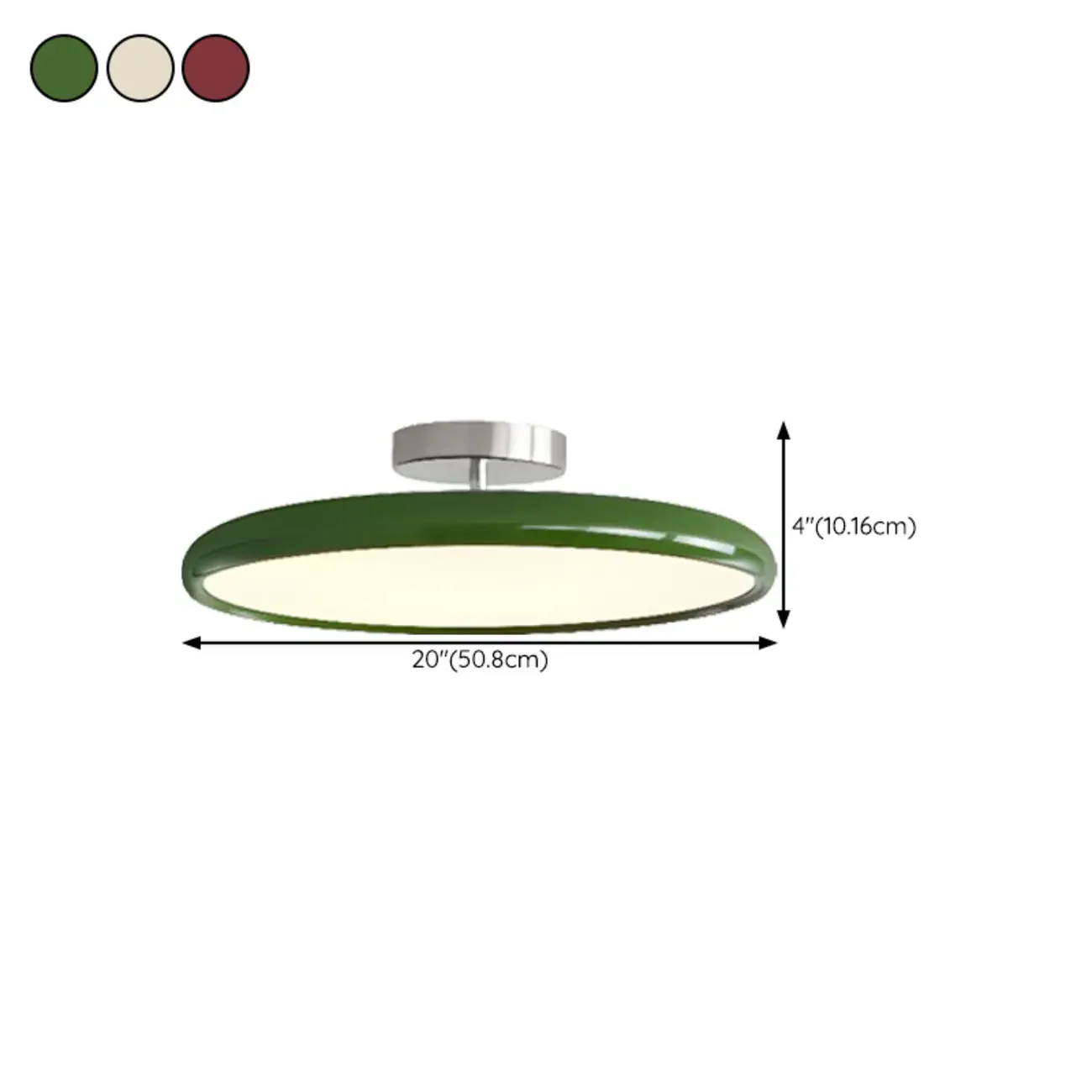 Modern Dimmable Circular LED Semi-Flush Ceiling Light