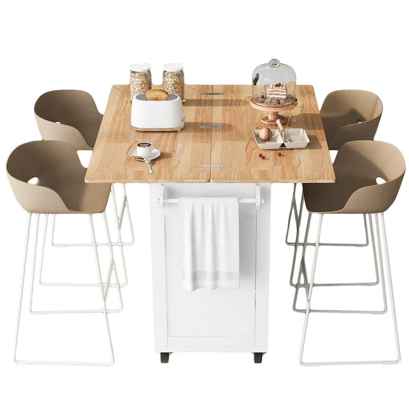 Kitchen Island With Foldable Counter Top(no include stool)