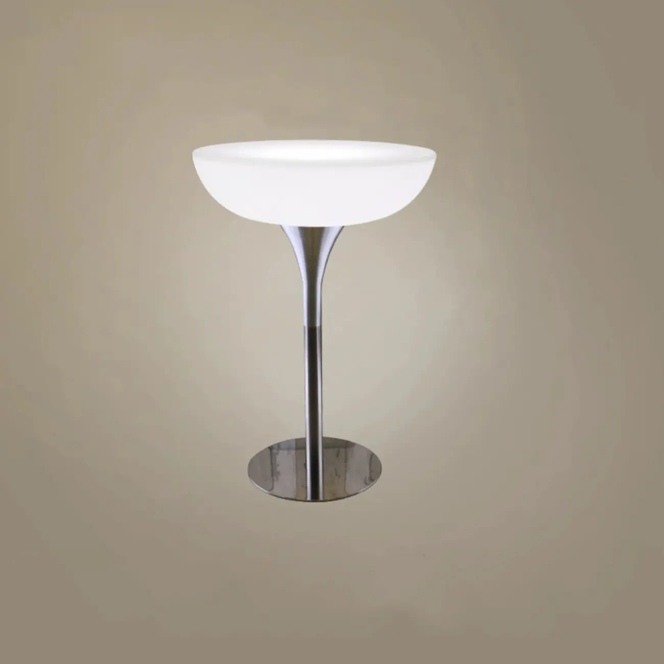 Modern Lighting White Acrylic Silver Metal Bar Tables