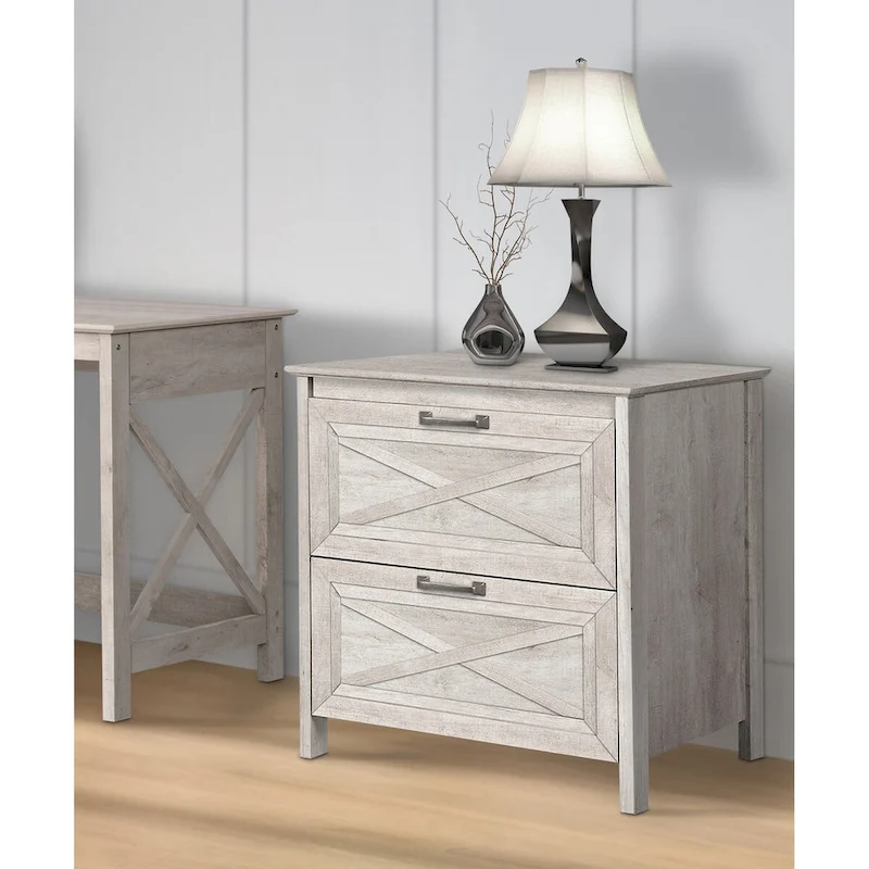 Saint Birch Honduras Washed Gray 2-drawer Lateral Filing Cabinet
