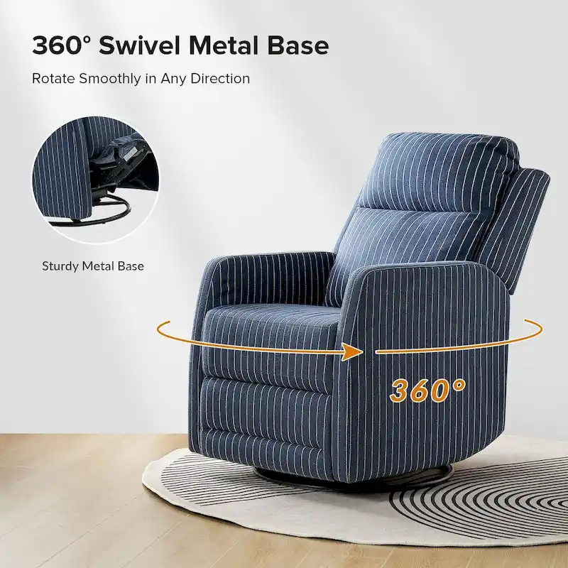 Diana Modern Polyester 360-degree Swivel Rocker Recliner Set of 2 by HULALA HOME