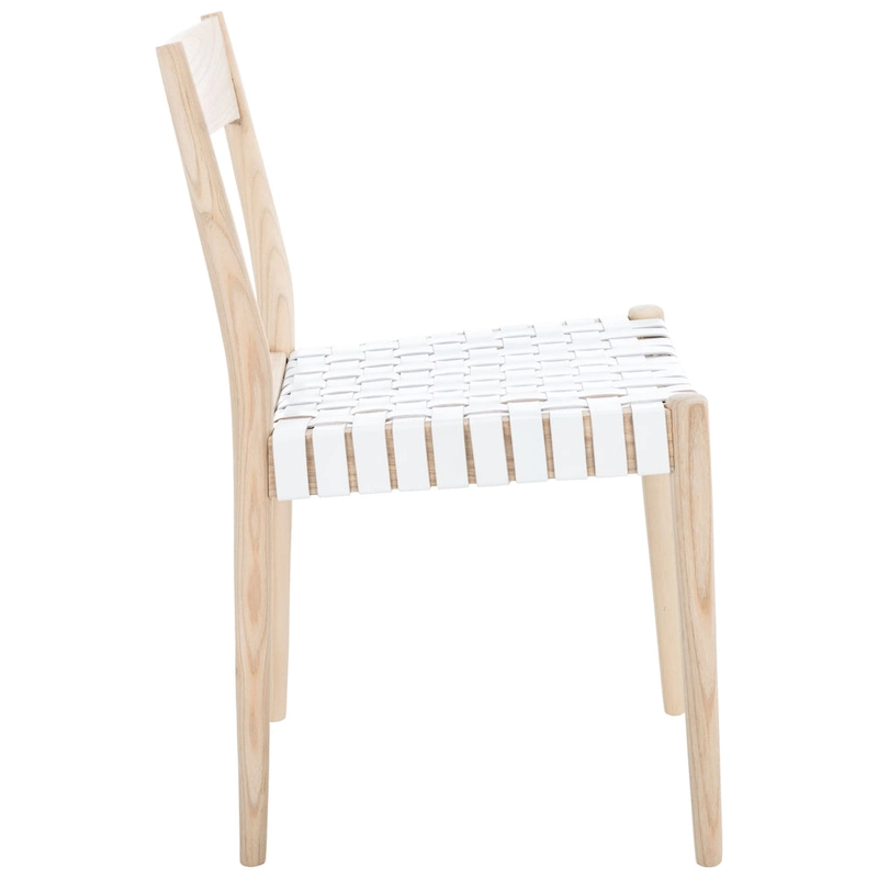 SAFAVIEH Myrle Leather Dining Room Chair (Set of 2) - 18.5 W x 20 L x 31.5 H - 19Wx20Dx32H