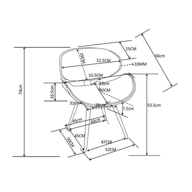 WYNDENHALL Avondale Mid Century Modern Dining Chair