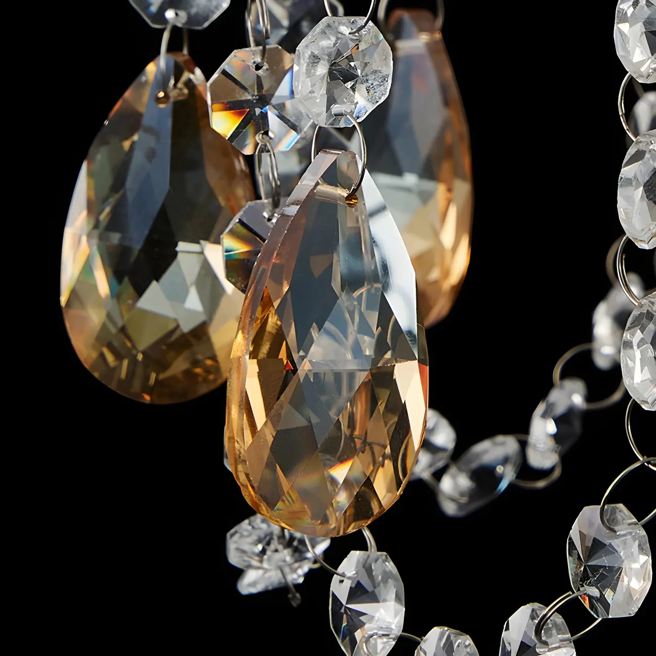 Luxury Dome Clear Crystal Pendant Light Adjustable Height